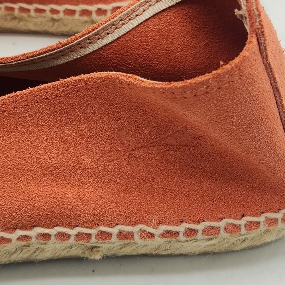 Manebí From Anthropologie Suede Espadrilles Hamptons In Orange Rust Size 39 - Picture 11 of 16